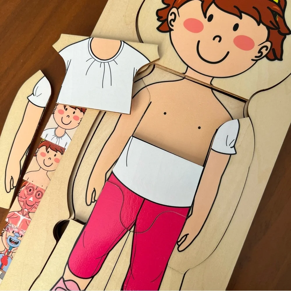 Kids Anatomy Wooden Puzzle Toy - Picture 1 of 7